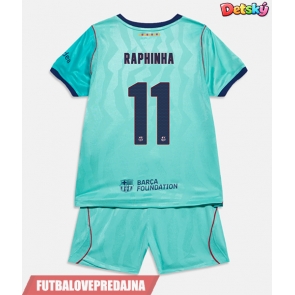 Lacne Dětský Futbalové dres Barcelona Raphinha Belloli #11 2026-27 Krátky Rukáv - Tretina (+ trenírky)